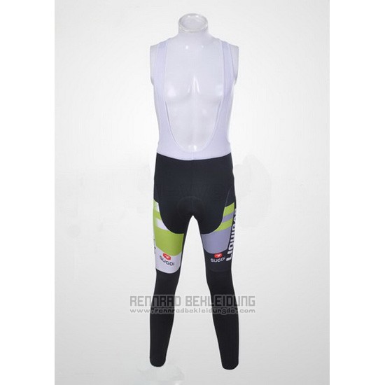 2011 Fahrradbekleidung Liquigas Cannondale Shwarz und Grun Trikot Langarm und Tragerhose - zum Schließen ins Bild klicken